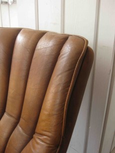 Beautiful Dutch leather arm chair