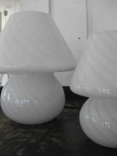 Pair Murano side lamps